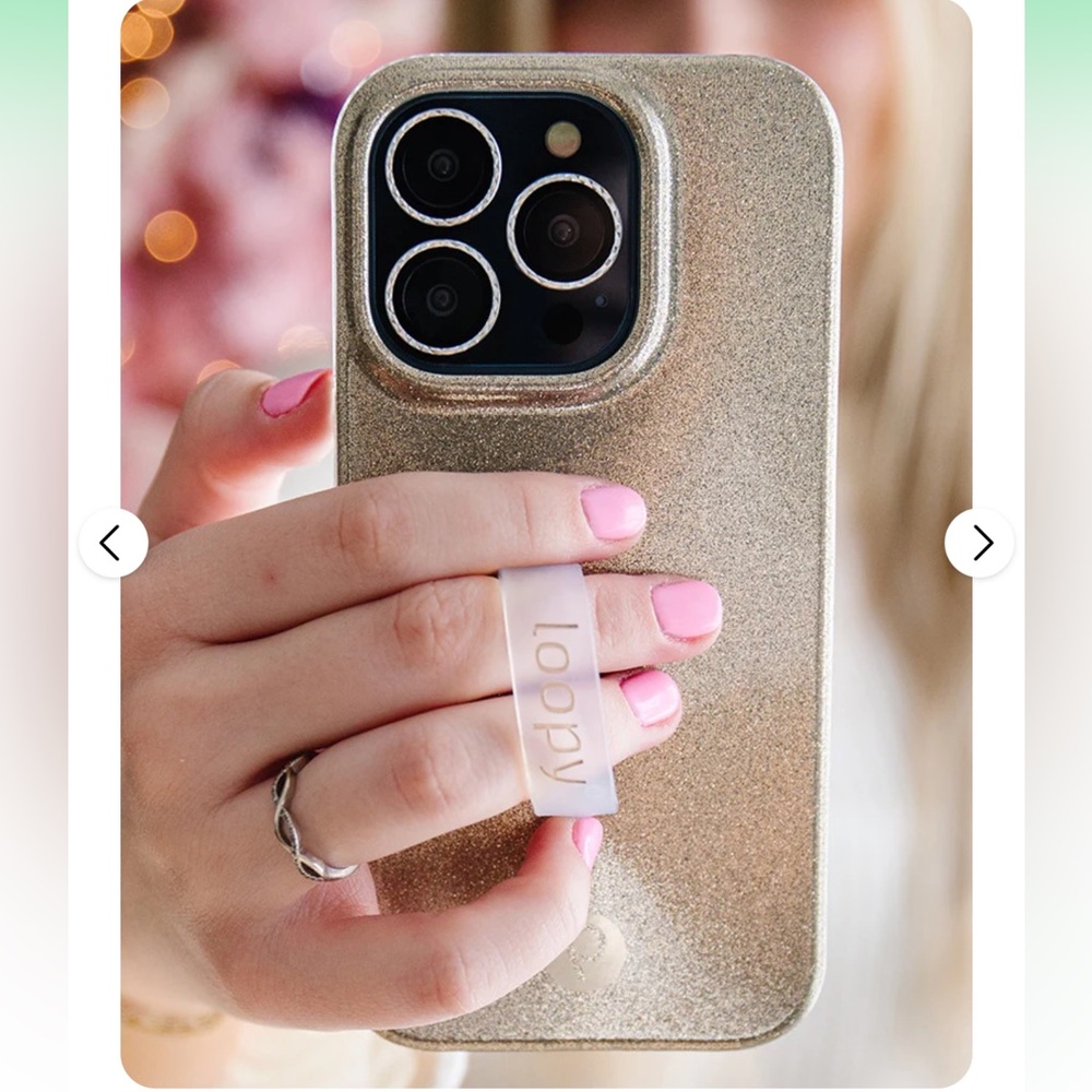 LOOPY CASES iphone 11 Pro Champagne Glitter Protective Case NEW With Dust Bag